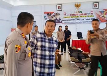 Meninjau donor darah