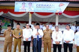 Wagub memberikan sambutan didepan pengunjung