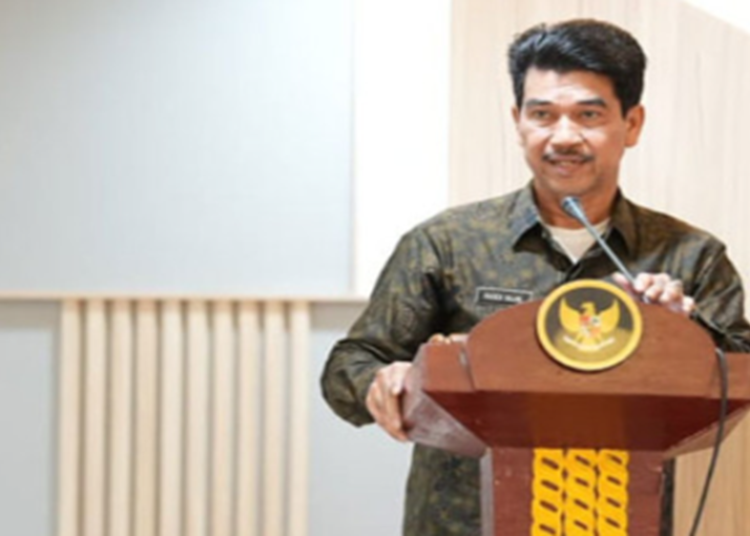 Penjabat Bupati Muaro Jambi, Raden Najmi menghadiri kegiatan upacara dalam rangka Hari Jadi Bhayangkara ke 78
