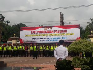 Kapolrest AKBP Singgih Hermawan  mengatakan apel ini digelar sebagai bentuk kesiapan Polres Batang Hari dalam melakukan pengamanan 