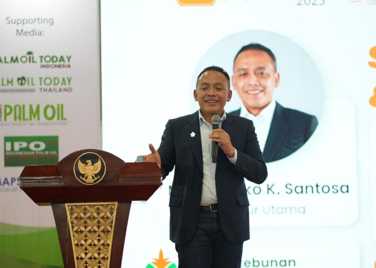 Direktur Utama PT Perkebunan Nusantara IV PalmCo Jatmiko Santosa membeberkan secara gamblang langkah transformasi yang dijalankan oleh PalmCo dalam ajang Palmex Indonesia 2025 yang digelar di Jakarta Internasional Expo (JIEXPO)