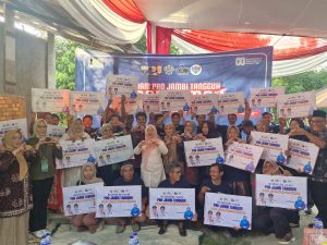 Ketua Pembina Posyandu Kota Jambi, dr. Nadiyah, Sp.Og, menyampaikan apresiasi atas perhatian Pemerintah Provinsi Jambi melalui Program Bedah Rumah