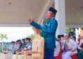 Wagub Sani menyampaikan bahwa peringatan hari santri dipilih pada tanggal 22 oktober berdasarkan sejarah KH. Hasyim Asy'ari yang merupakan seorang ulama besar sekaligus pahlawan nasional mengeluarkan fatwa resolusi jihad sebagai bentuk seruan kepada umat Islam untuk mempertahankan kemerdekaan dari serangan pasukan Sekutu pada tahun 1945