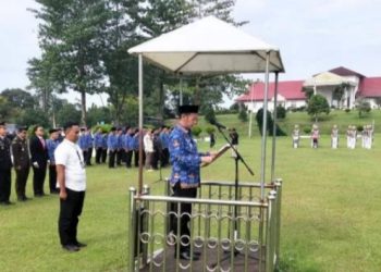 Upacara berlangsung khidmat dengan diikuti jajaran Forkopimda, TNI-Polri, OPD, ASN, pelajar, serta organisasi masyarakat. Peserta upacara tampak mengenakan seragam sesuai instansi masing-masing dan berbaris rapi