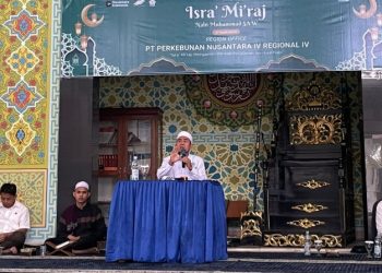 Hikmah isra’ mi'raj hendaknya tetap terus menjadi pegangan seluruh karyawan PT Perkebunan Nusantara (PTPN) IV Regional IV Jambi dalam beraktifitas kerja sehari-hari