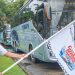 Region Head PTPN IV Regional IV Jambi-Sumbar, Khayamuddin Panjaitan langsung melepas keberangkatan bus carteran BUMN perkebunan