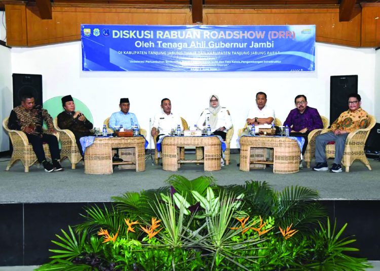 Bupati Dillah Hikmah Sari menyampaikan apresiasi atas pelaksanaan DRR TAG Jambi di Kabupaten Tanjung Jabung Timur