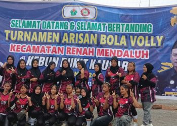 Turnamen yang dipusatkan di fasilitas olahraga Kebun Bukit Kausar PTPN IV Regional IV ini diikuti oleh tim-tim voli perempuan tangguh